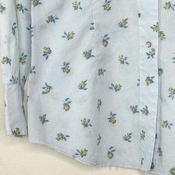 Champion Westerns Vintage Mini Floral Pearl Snap Long Sleeve Shirt - Big Kids 14 - Picture 4 of 10